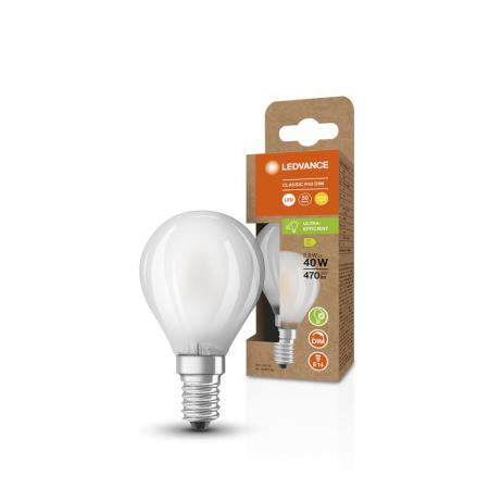 Ledvance E14 Effiziente dimmbare LED Lampe Classic matt 2,9W wie 40W 2700K warmweißes Licht